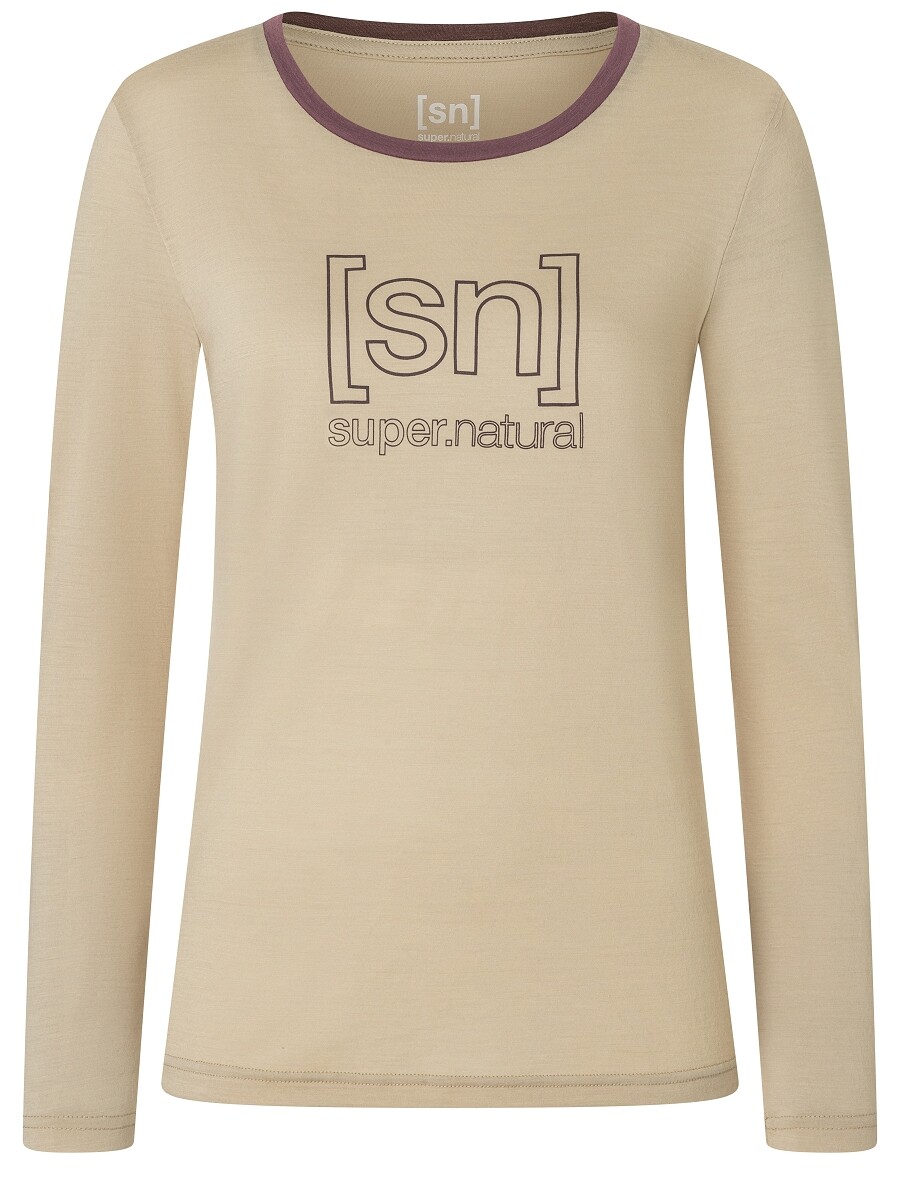 

Лонгслив super.natural Merino, бежевый