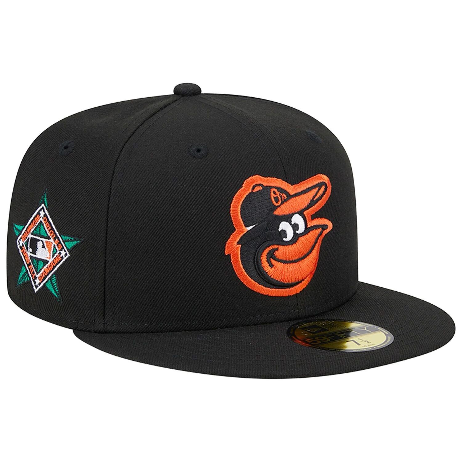 

Мужская кепка New Era Black Baltimore Orioles 1993 года, цвет команды всех звезд MLB 59FIFTY, облегающая шляпа
