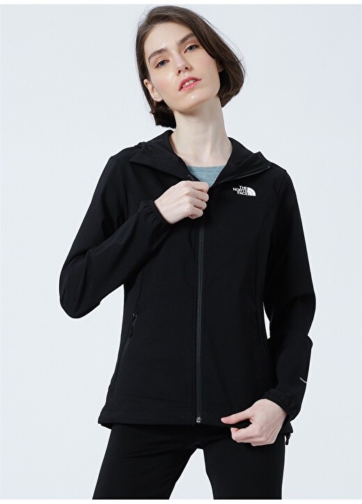 

Однотонная черная женская куртка на молнии The North Face, Черный