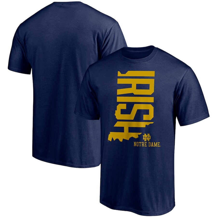 

Футболка с коротким рукавом Fanatics Branded Notre Dame Fighting Irish, нави