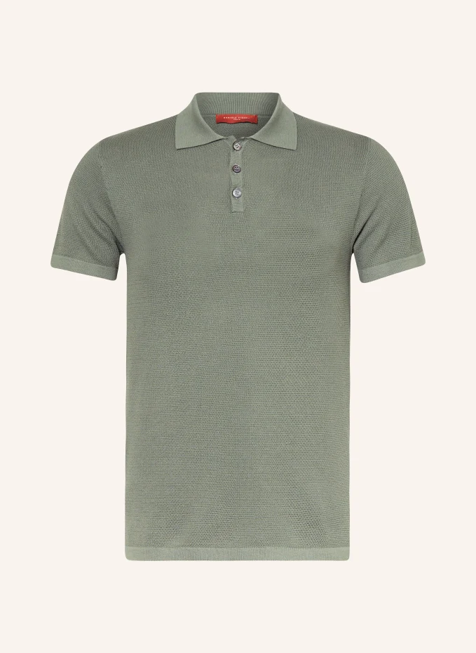 Рубашка-поло из пике Daniele Fiesoli, зеленый