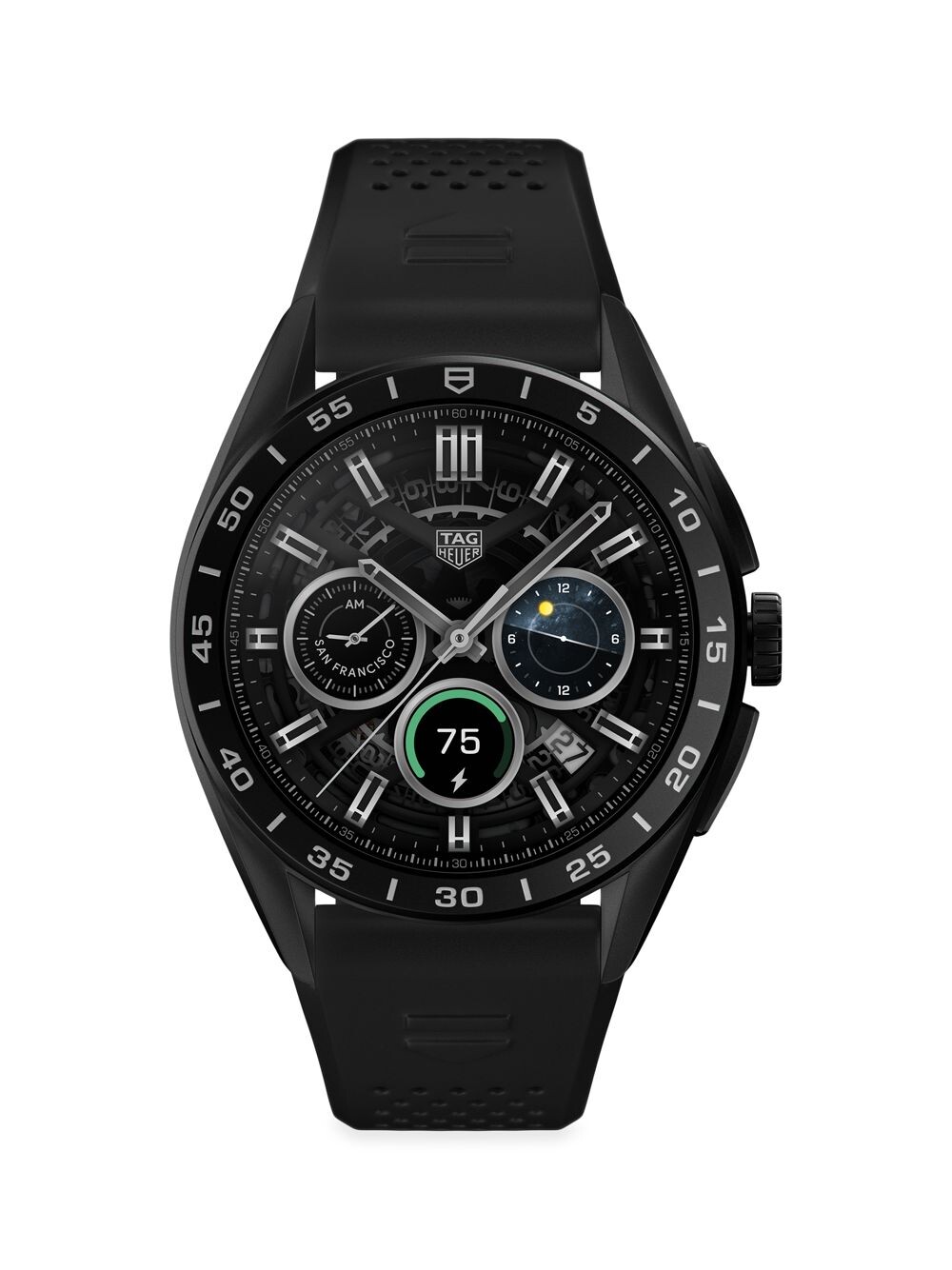 

Смарт-часы Connected Calibre E4 из титана и резины/45 мм TAG Heuer, черный