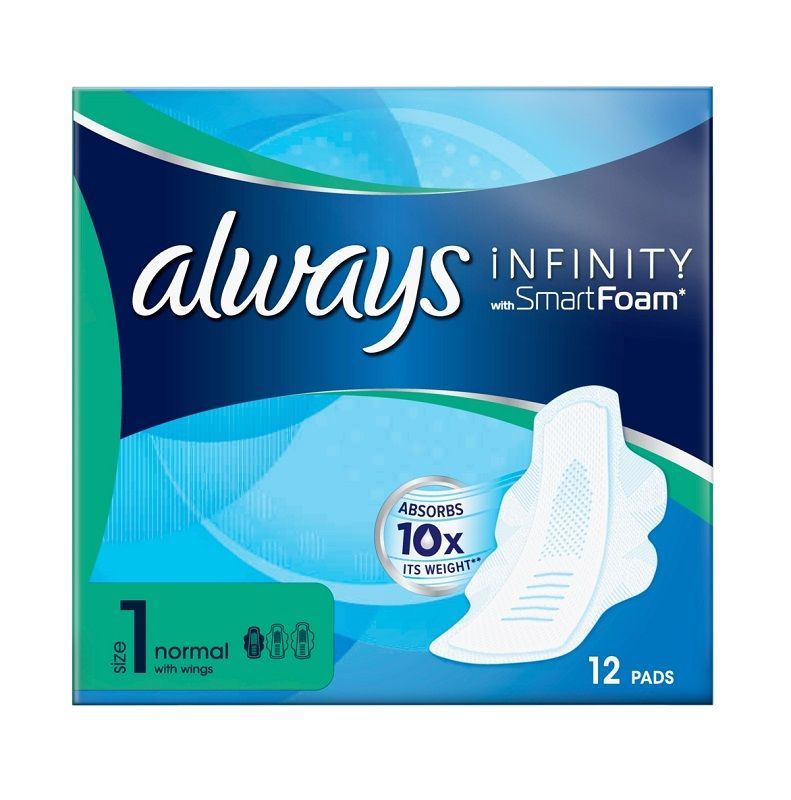 цена Always Infinity Normal гигиенические салфетки, 12 шт.
