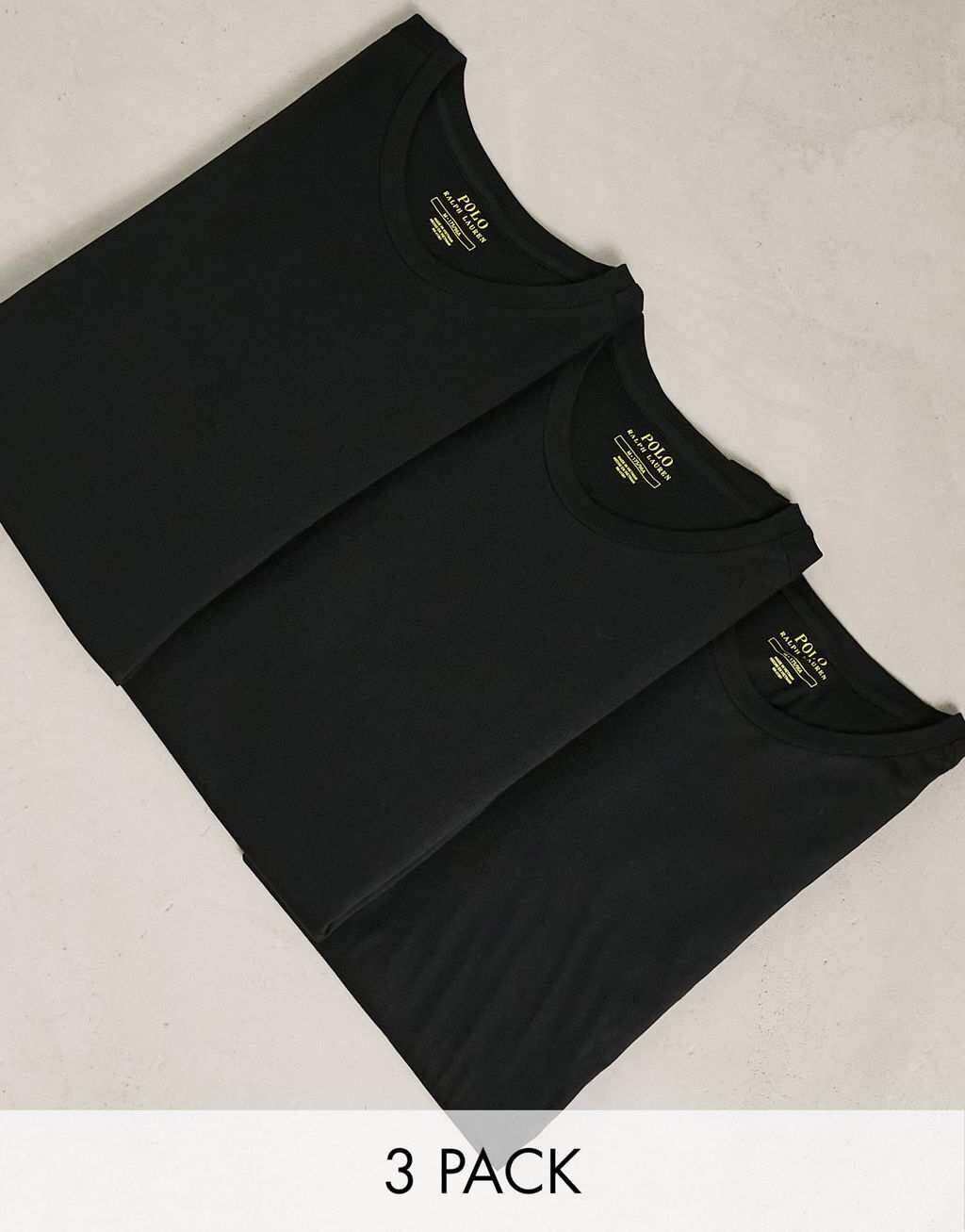 

Набор из трех черных футболок Polo Ralph Lauren Lounge