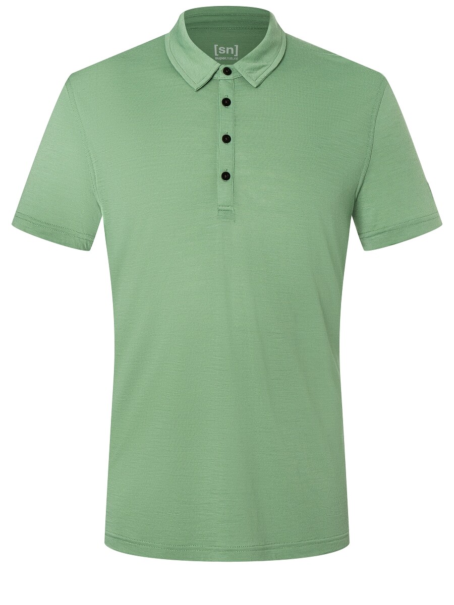 

Рубашка super.natural Merino Poloshirt, зеленый