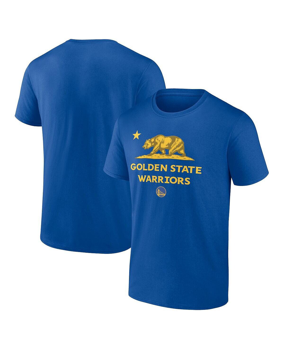 

Мужская футболка с фирменным флагом Royal Golden State Warriors Hometown Collection и государственным флагом Fanatics
