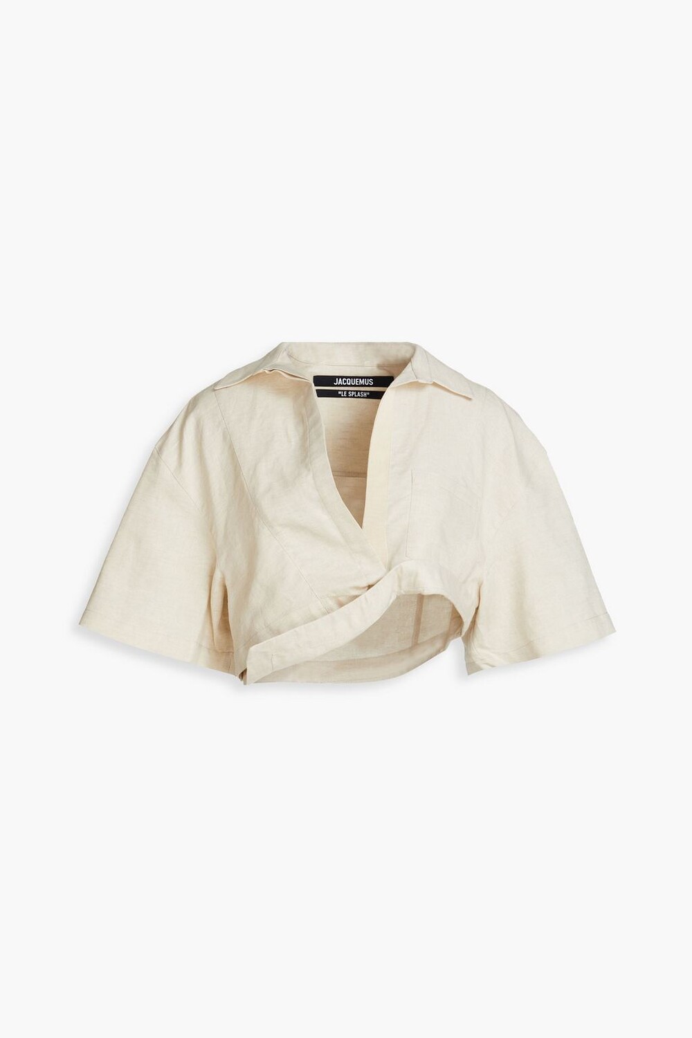 

Укороченная рубашка-капри из смеси хлопка и льна JACQUEMUS, бежевый