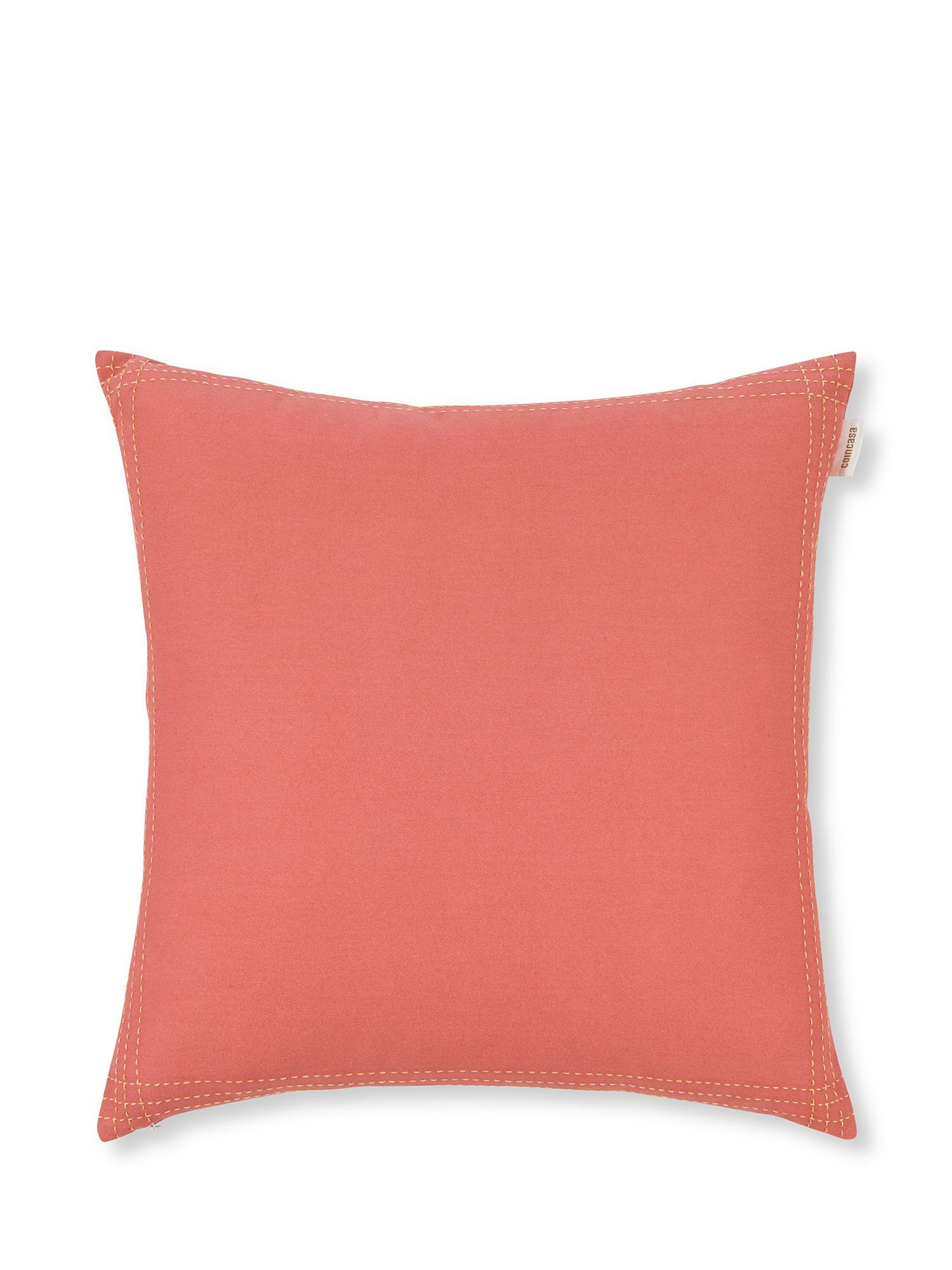 Подушка из хлопкового твила с строчкой 45х45см Coincasa, светло-розовый подушка декоративная из алькантары однотонная black с blue отстрочкой