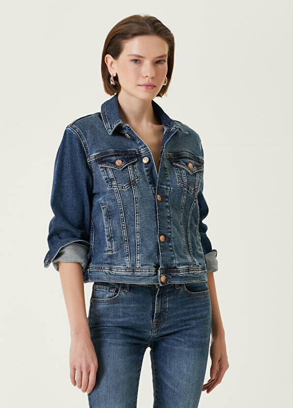 

Джинсовая куртка 7 For All Mankind, синий