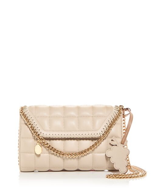 

Стеганый эко коврик через плечо Falabella Mini через плечо Stella McCartney, цвет Tan/Beige