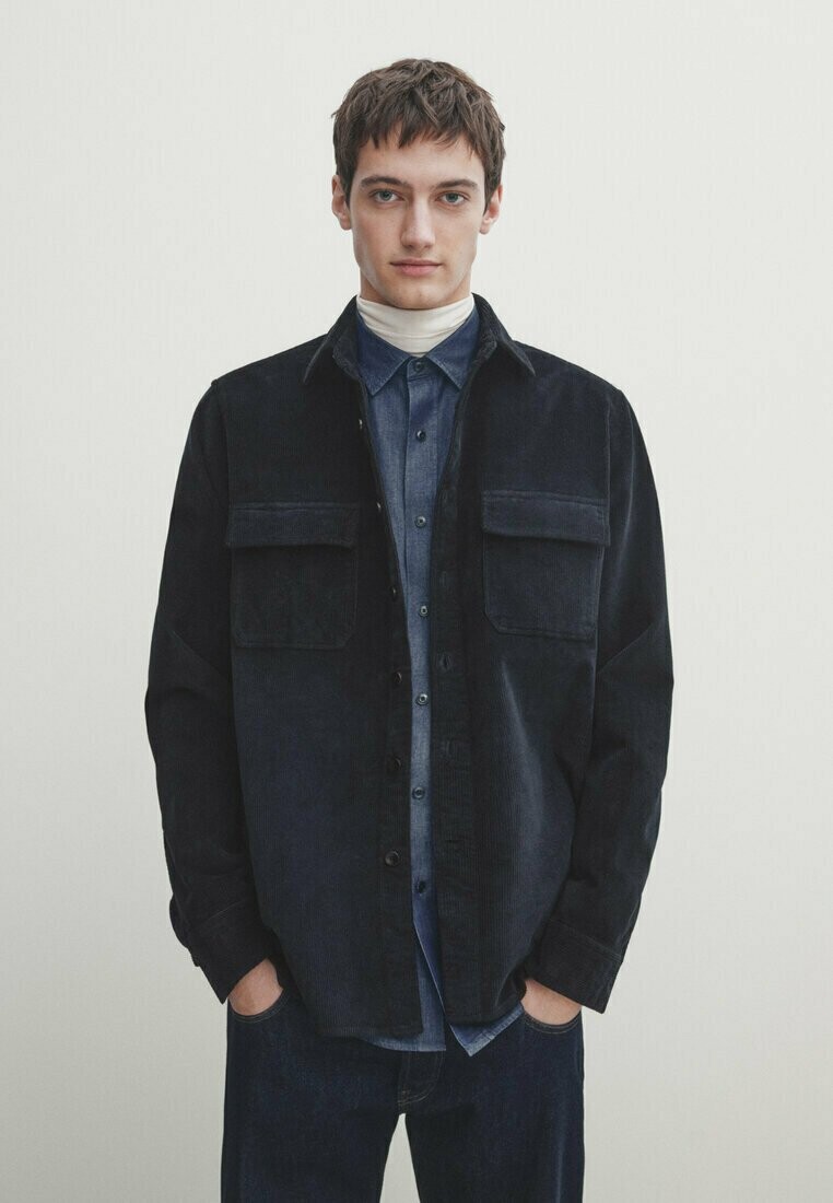 

Куртка летняя WITH CHEST POCKETS Massimo Dutti, темно-синий