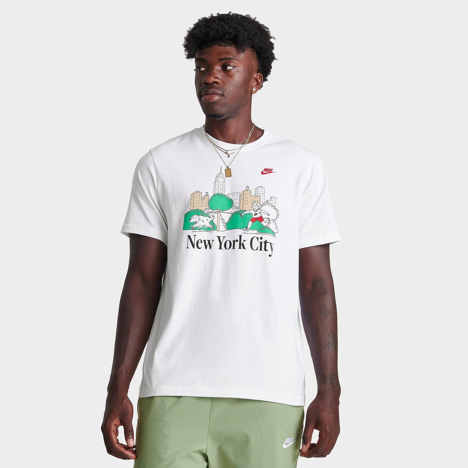 

Мужская футболка с графическим рисунком Nike Sportswear NYC, белый