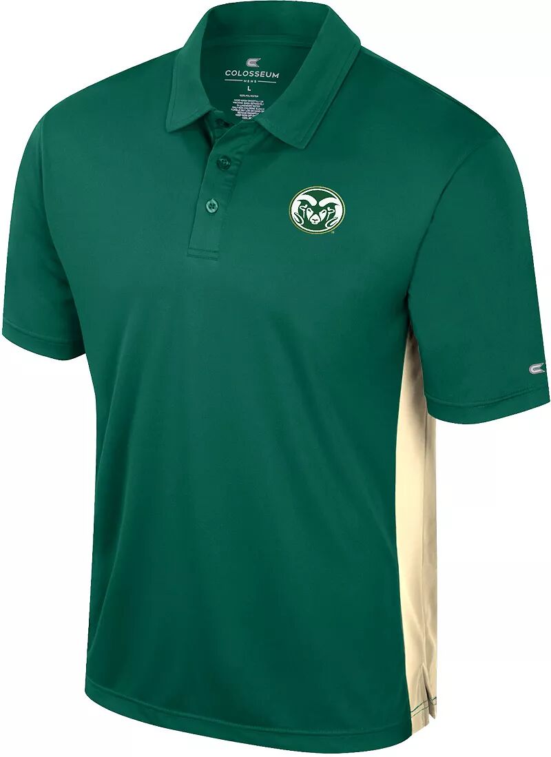 Colosseum Мужская зеленая футболка-поло Colorado State Rams