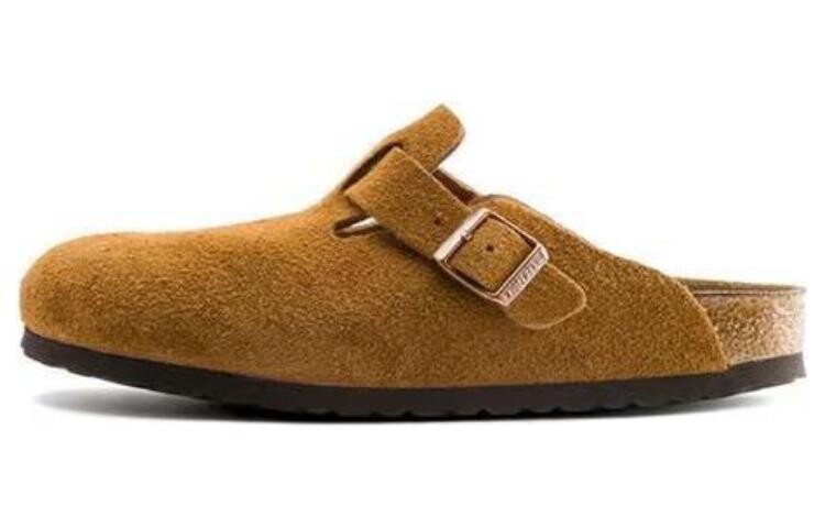 

Замшевые тапочки с пряжкой Birkenstock
