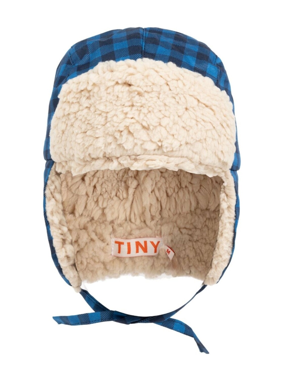 

Tiny Cottons шапка бини в клетку, синий