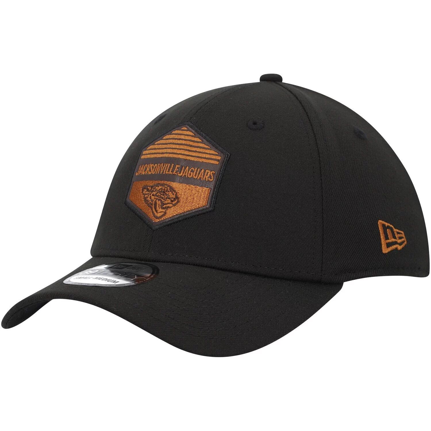 

Черная мужская кепка New Era Jacksonville Jaguars Gulch 39THIRTY Flex Hat