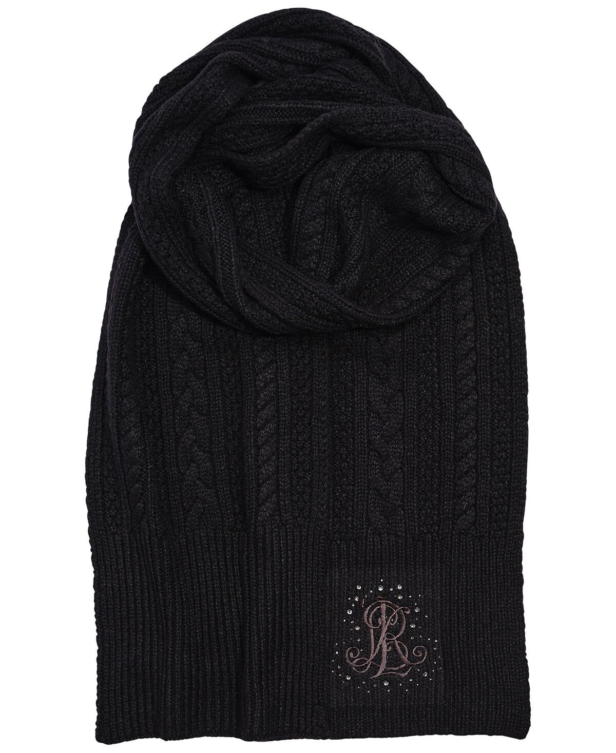 

Шарф с каменным логотипом Lauren Ralph Lauren, черный