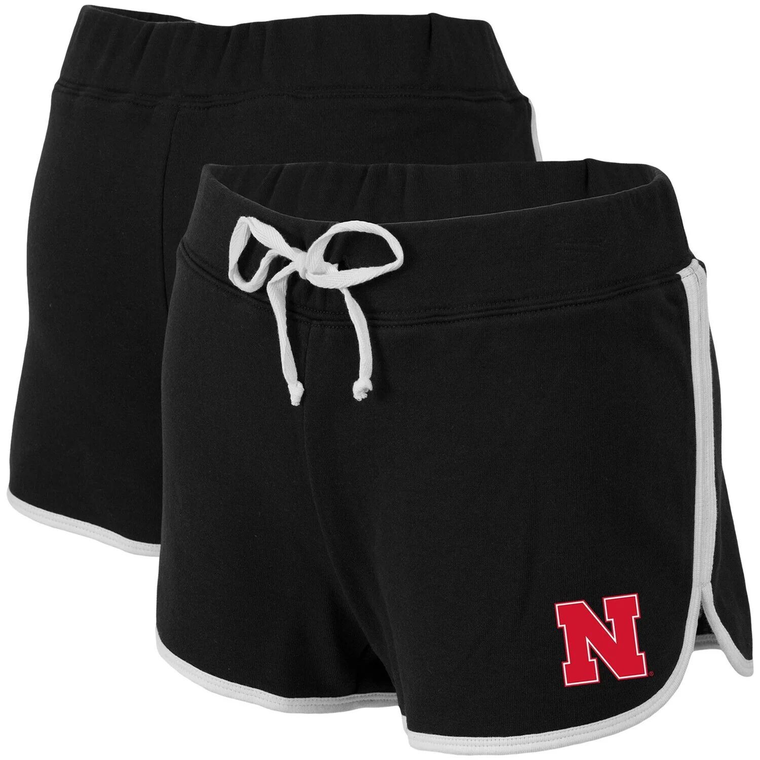 

Женские черные шорты Nebraska Huskers Relay из французской махровой ткани