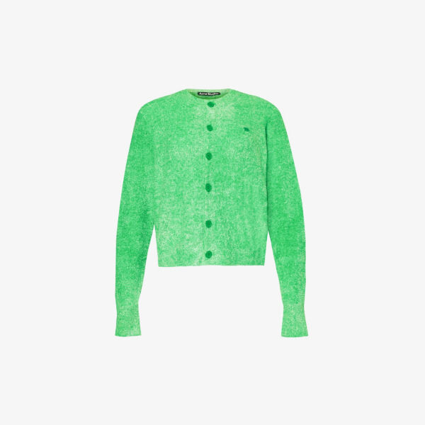

Вязаный кардиган Kenty с нашивкой на лице Acne Studios, зеленый