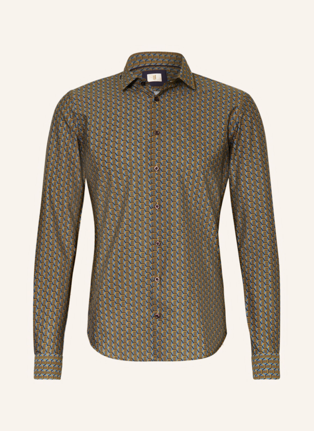 

Рубашка Q1 Manufaktur Extra Slim Fit, темно-желтый