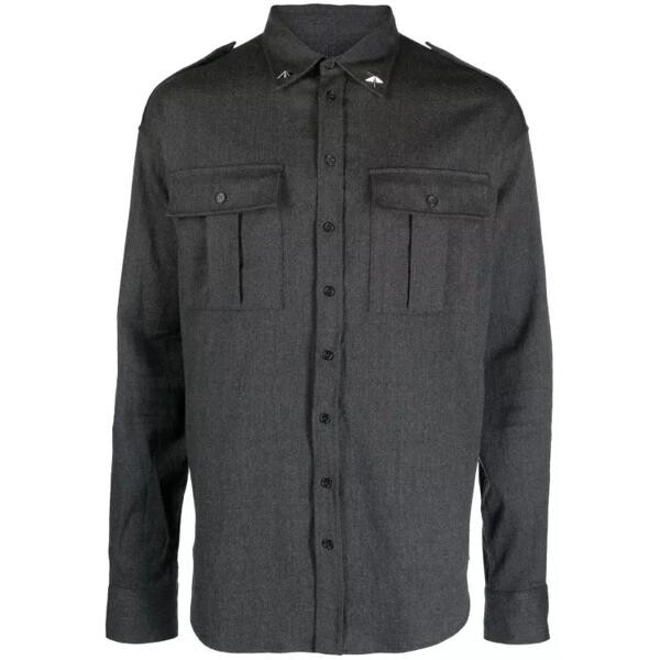 

Футболка long-sleeve virgin wool shirt Dsquared2, серый