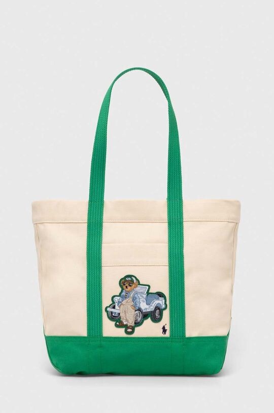 

Хлопковая сумочка Polo Ralph Lauren, бежевый