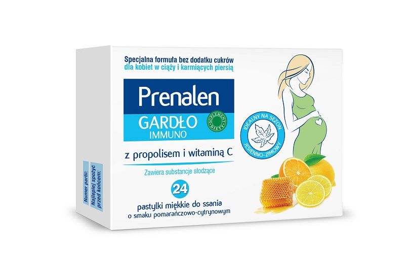 Prenalen Gardło Immuno увлажняющий крем для горла, 24 шт.