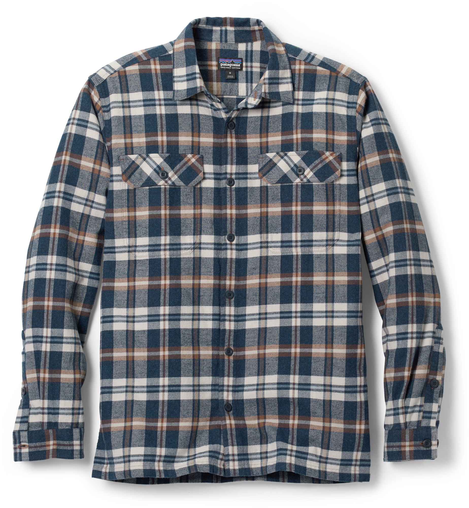 Фланелевая рубашка средней плотности Fjord с длинными рукавами — мужская Patagonia, синий новинка 2022 мужская фланелевая рубашка в клетку весна осень мужская повседневная рубашка с длинными рукавами размеры сша s m l xl 2xl
