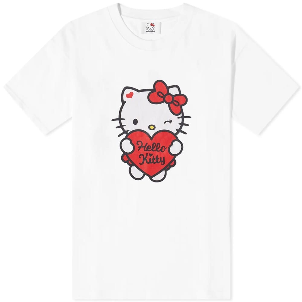 

Футболка Soulland x Hello Kitty с сердечками, белый