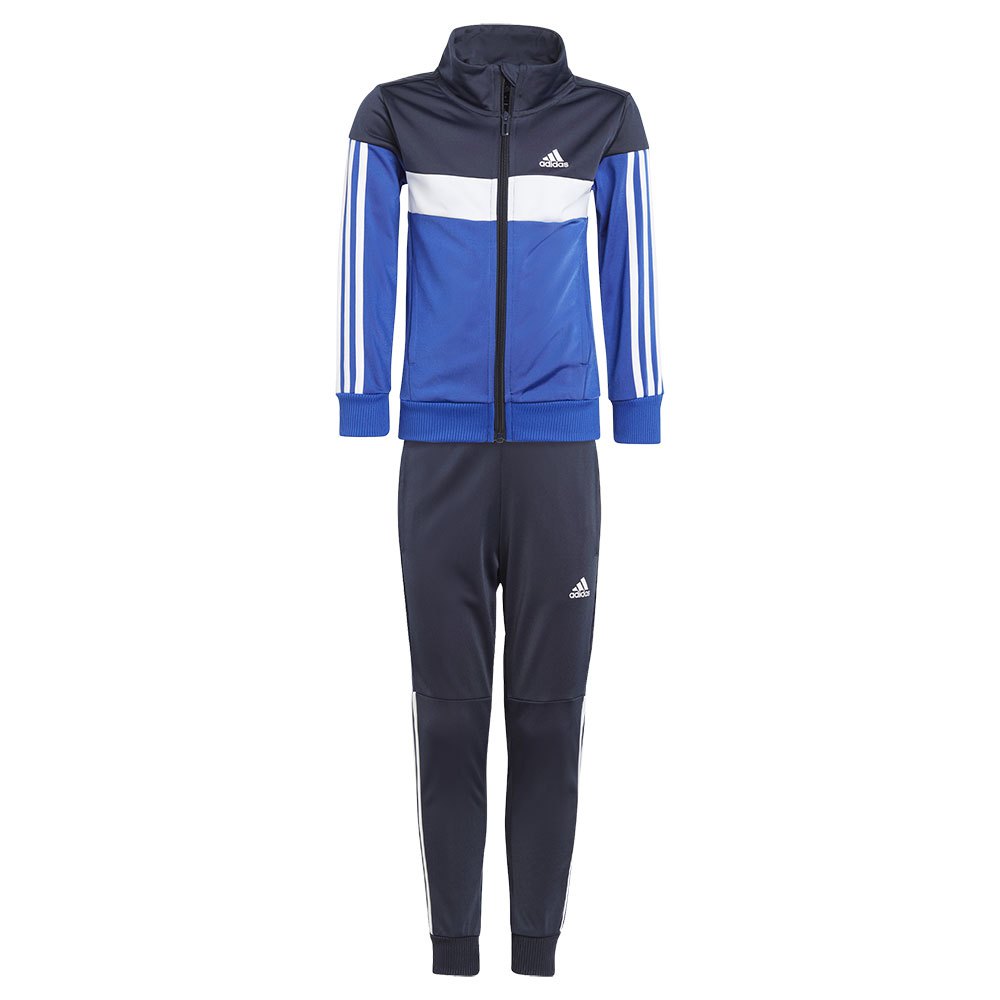цена Спортивный костюм adidas Sportswear Tiberio 3 Stripes Colorblock Shiny, синий