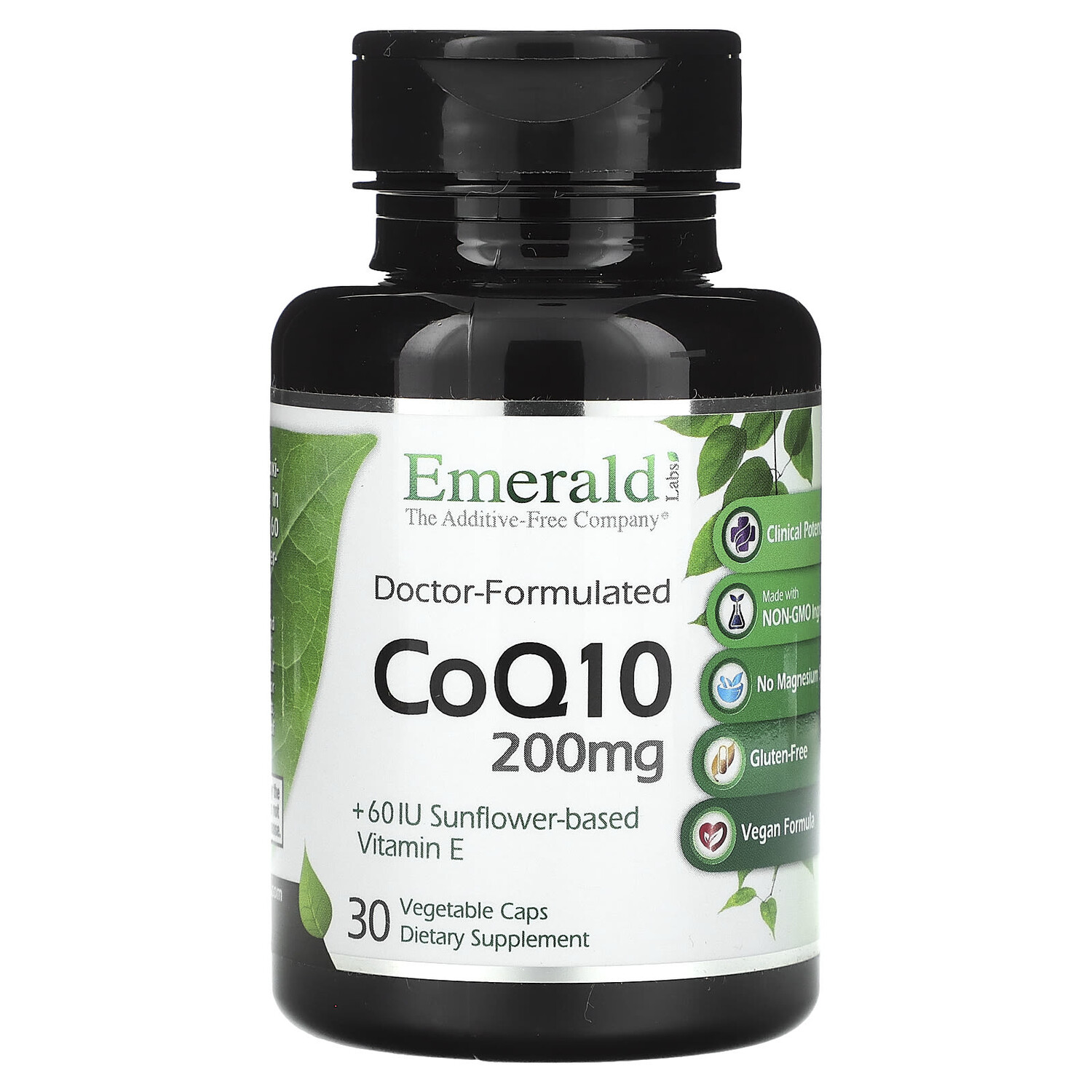 

CoQ10, 200 мг, 30 растительных капсул, Emerald Laboratories
