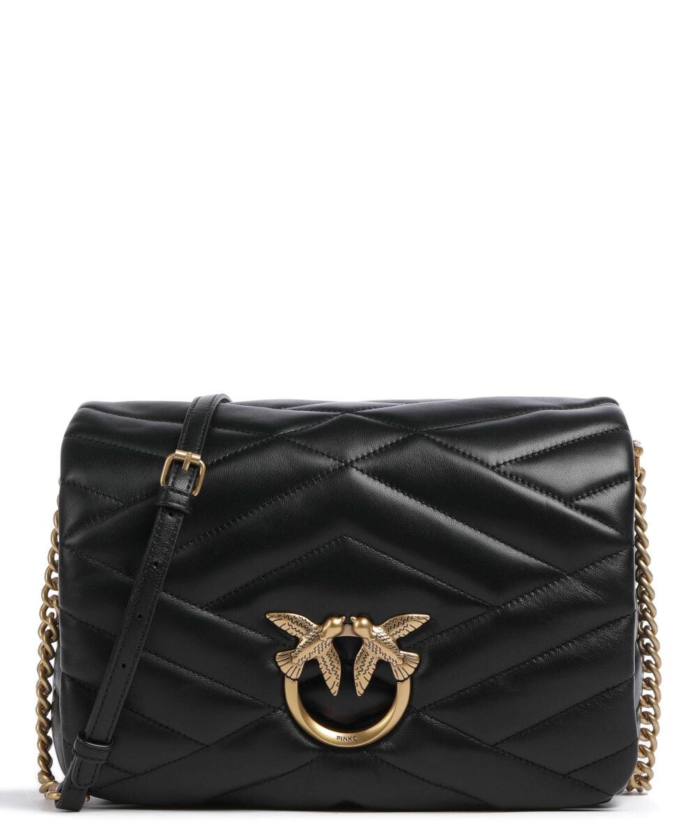 

Сумка через плечо Love Click Puff Classic из овечьей кожи Pinko, черный