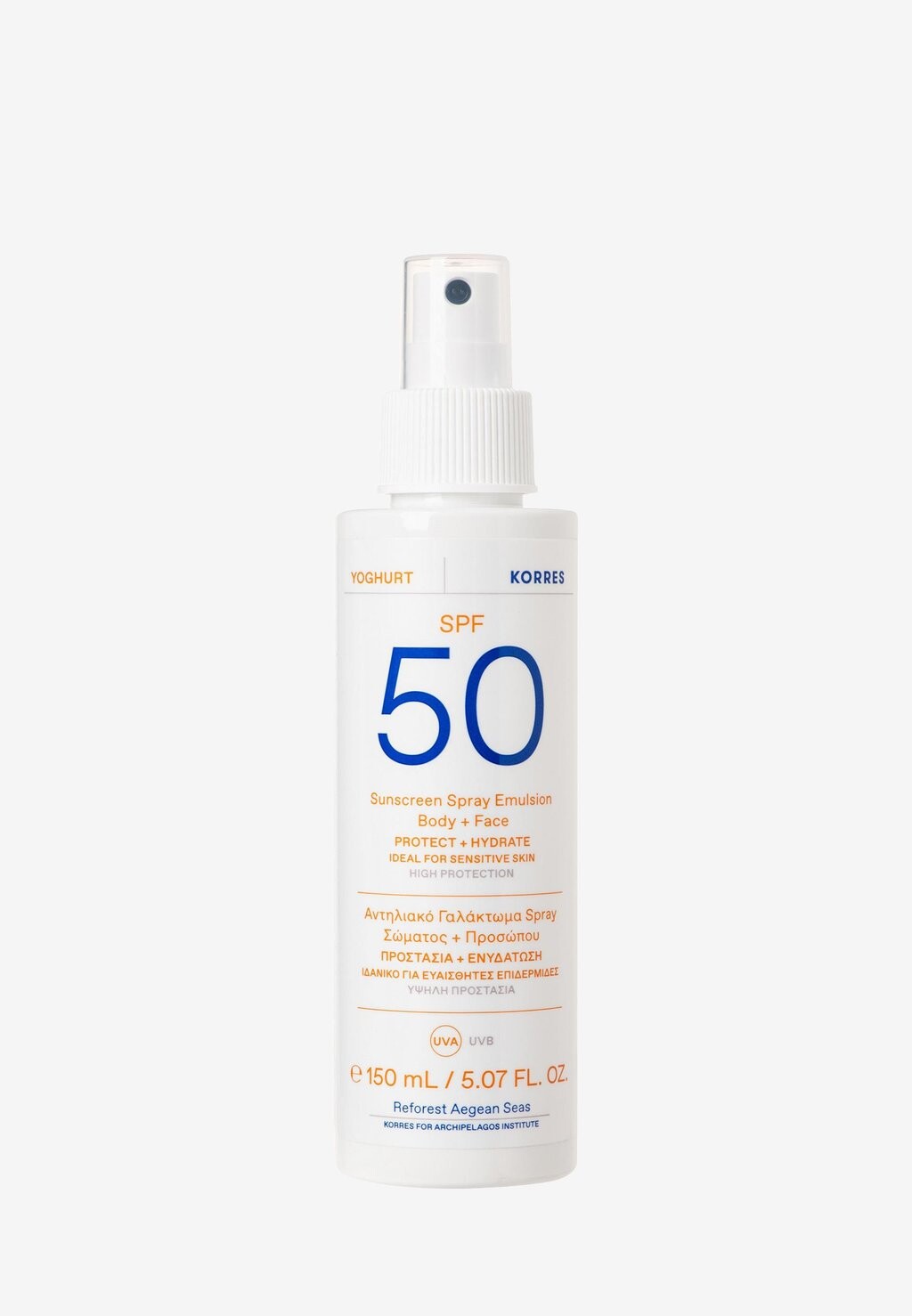 

Солнцезащитный крем Yogurt Sunscreen Spray Emulsion Body + Face Spf30 KORRES