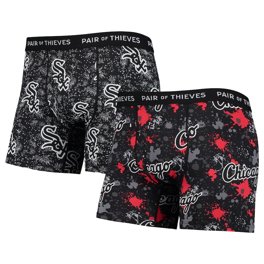 

Комплект боксеров 2 шт Pair of Thieves Chicago White Sox, черный