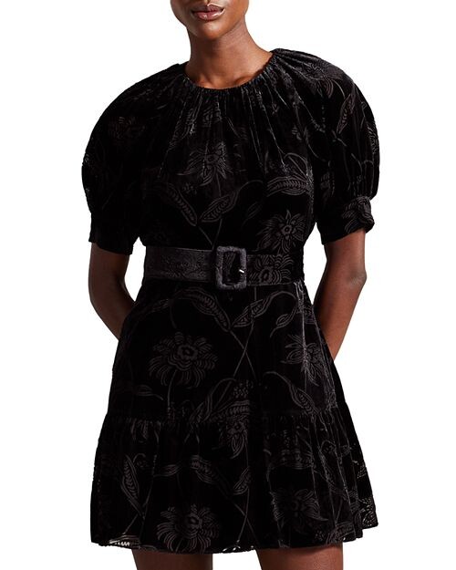 

Бархатное платье Tilliiy с поясом Ted Baker, цвет Black