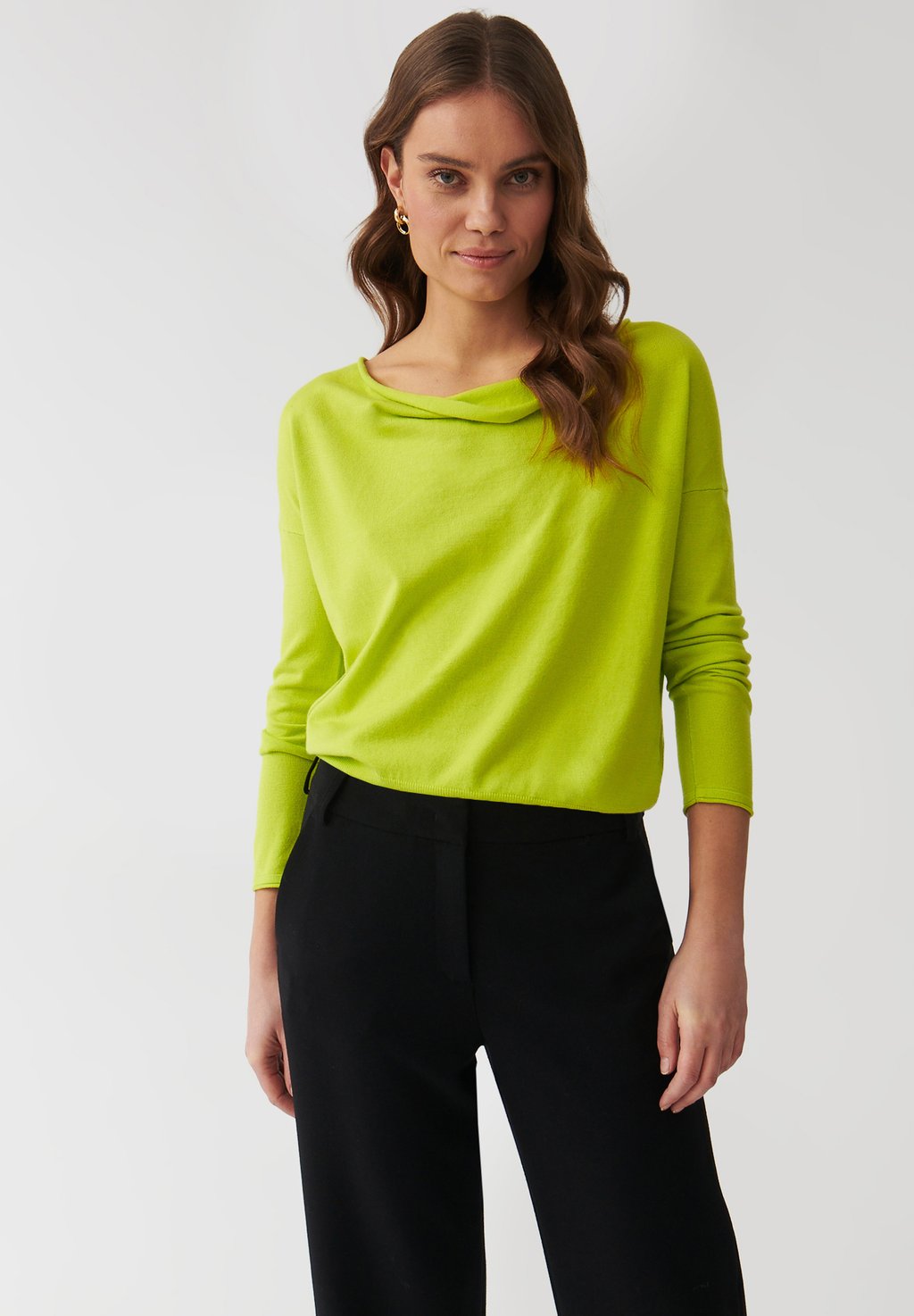 Вязаный свитер LIVO TATUUM, светло-зеленый
