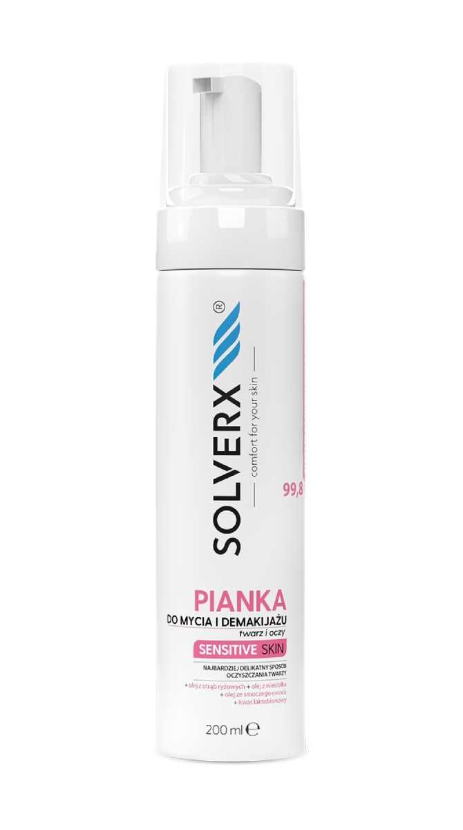 цена Очищающая пенка для лица Solverx Sensitive Skin, 200 мл