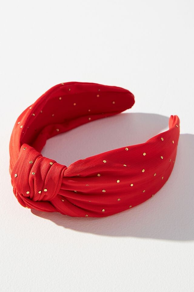 

Повязка на голову Anthropologie с узлом, красный