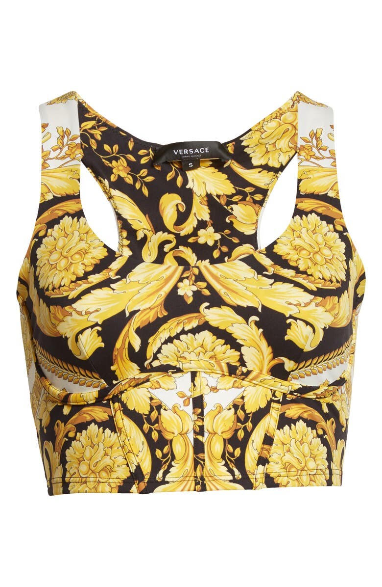 

Спортивный бюстгальтер с принтом Barocco VERSACE