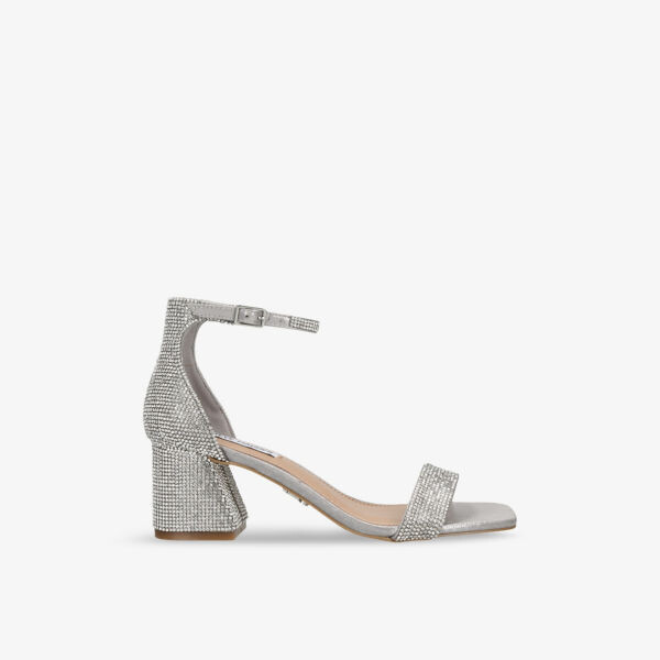 

Босоножки на каблуке из ткани EPIX-R с кристаллами Steve Madden, серебряный