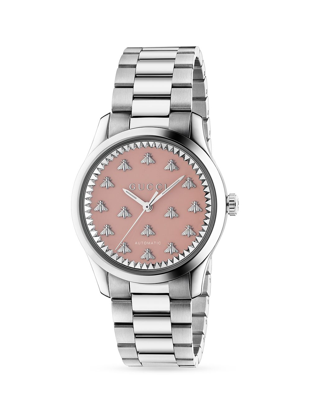 

Часы G-Timeless с автоматическим браслетом из нержавеющей стали Gucci, серебряный