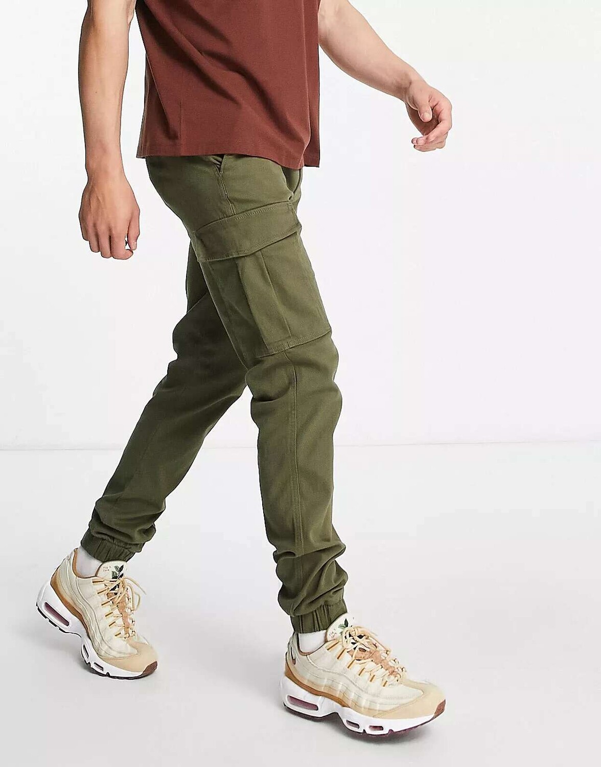 

Брюки карго с манжетами Jack & Jones Intelligence цвета хаки