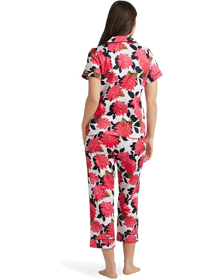 Пижамный комплект Bedhead PJs Short Sleeve Cropped Pajama Set, цвет Dahlia Shadows