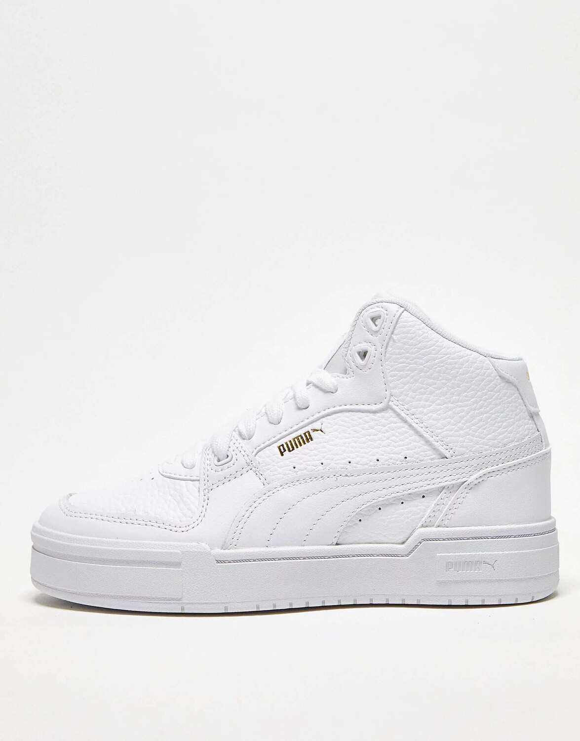 

Бело-золотые кроссовки Puma Cali Pro Mid