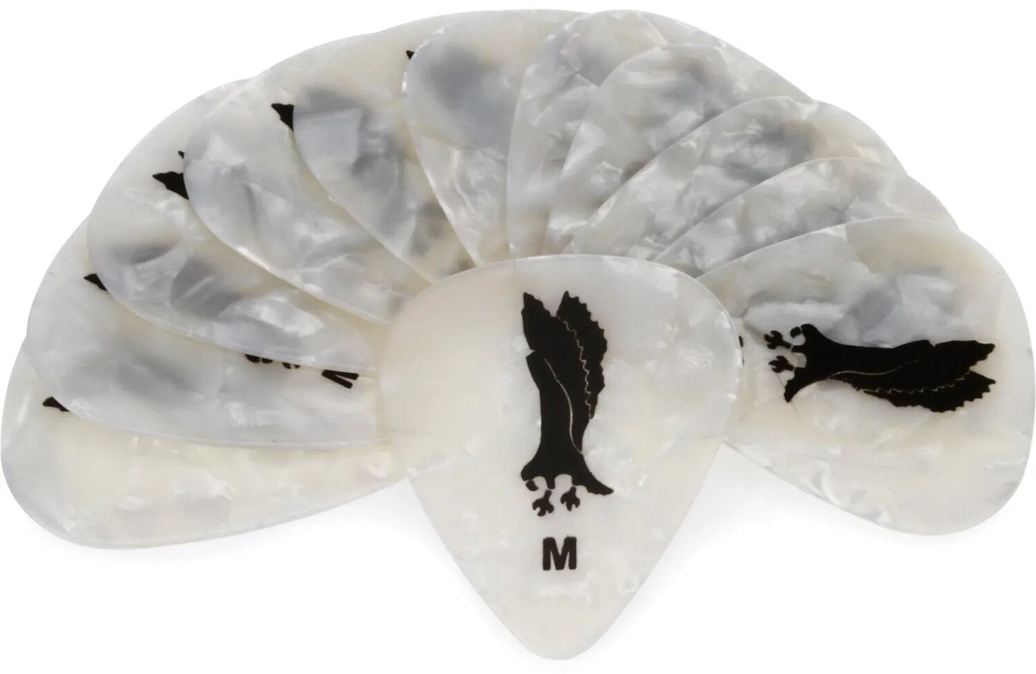 

Медиаторы для гитары PRS White Pearloid Celluloid — средние, 12 шт.