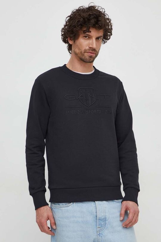 

Хлопковая толстовка Gant, черный