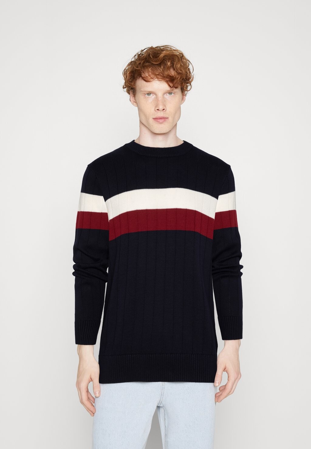 

Свитер COLOURBLOCK STRUCTURE C NECK Tommy Hilfiger, небо пустыни/румяна/античный белый