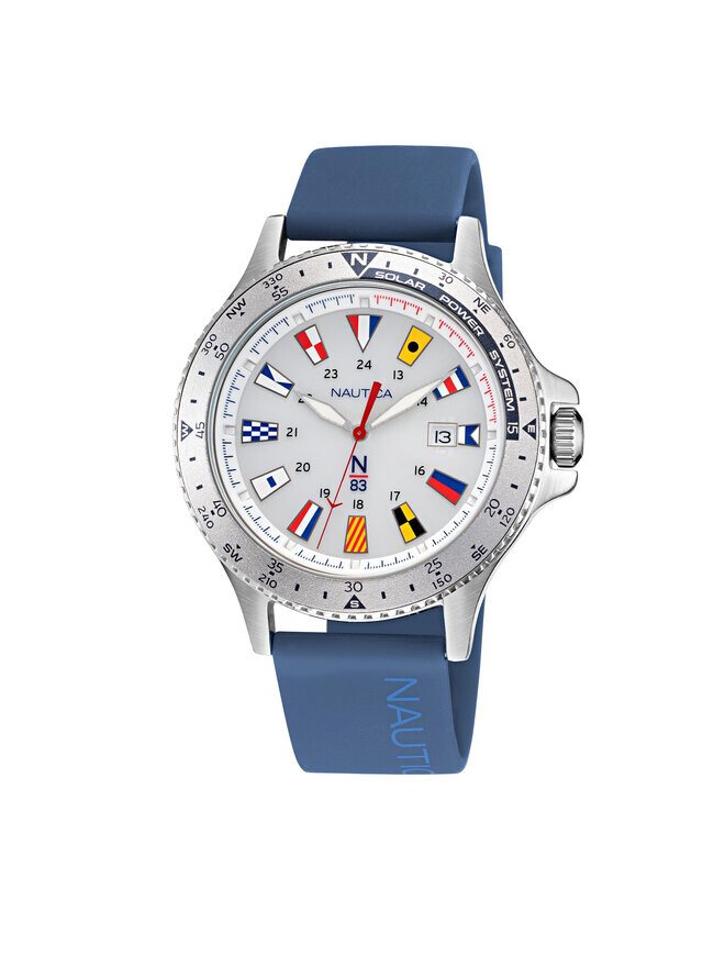 

Часы NAPCBA129 Nautica, серебряный/темно-синий