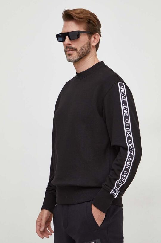 

Хлопковая толстовка Versace Jeans Couture, черный