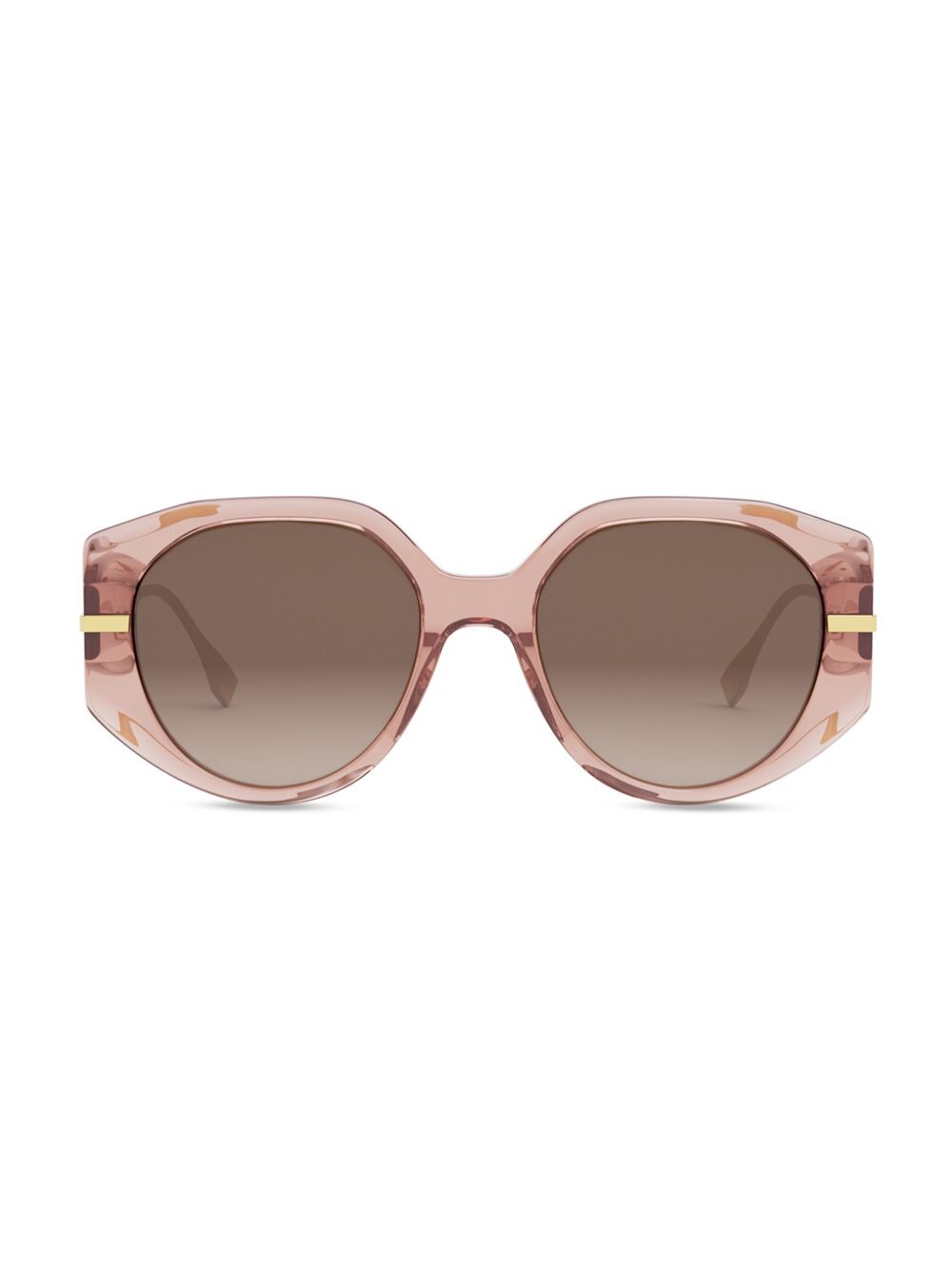 

Круглые солнцезащитные очки Fendigraphy 54 мм Fendi, розовый